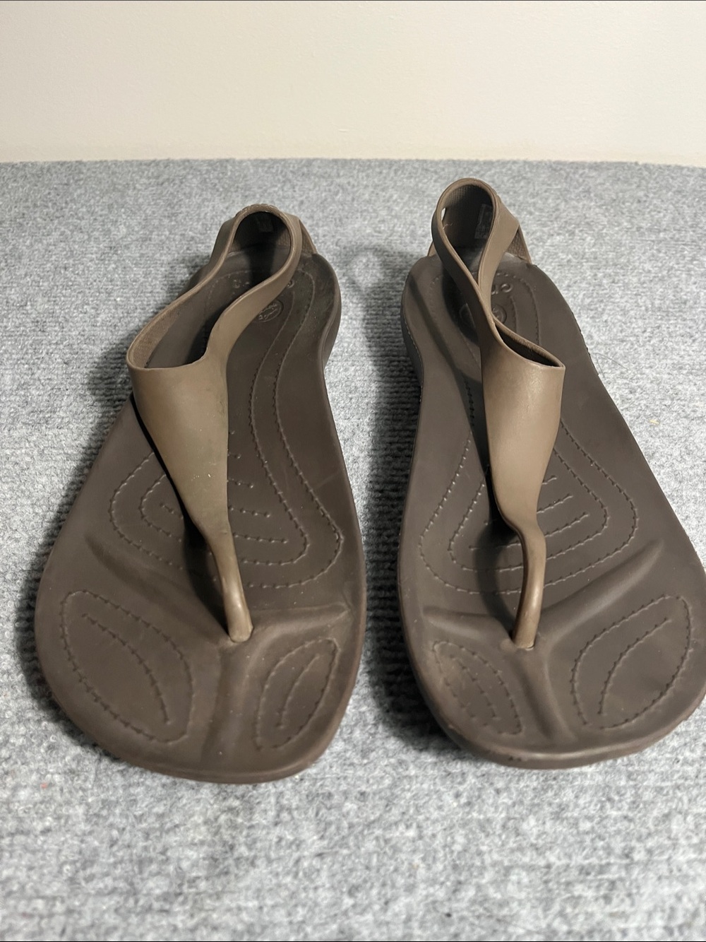 Women’s Sexi Olive Brown Slingback Thong Sandals